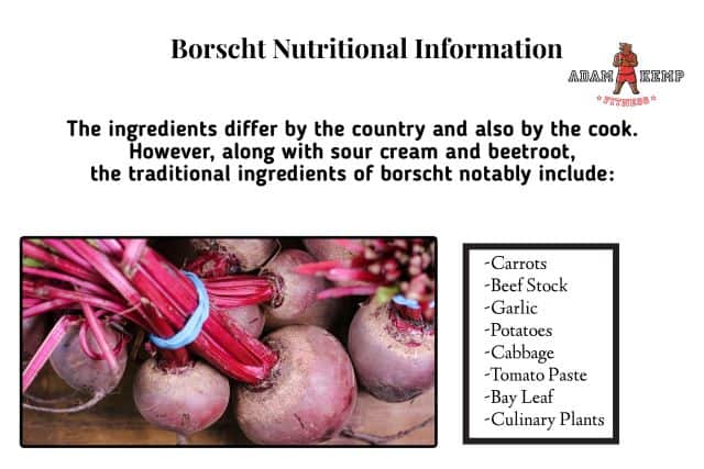borscht nutritional information