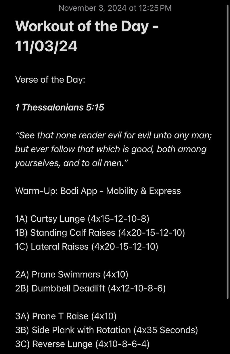 11-03-2024 Workout of the Day