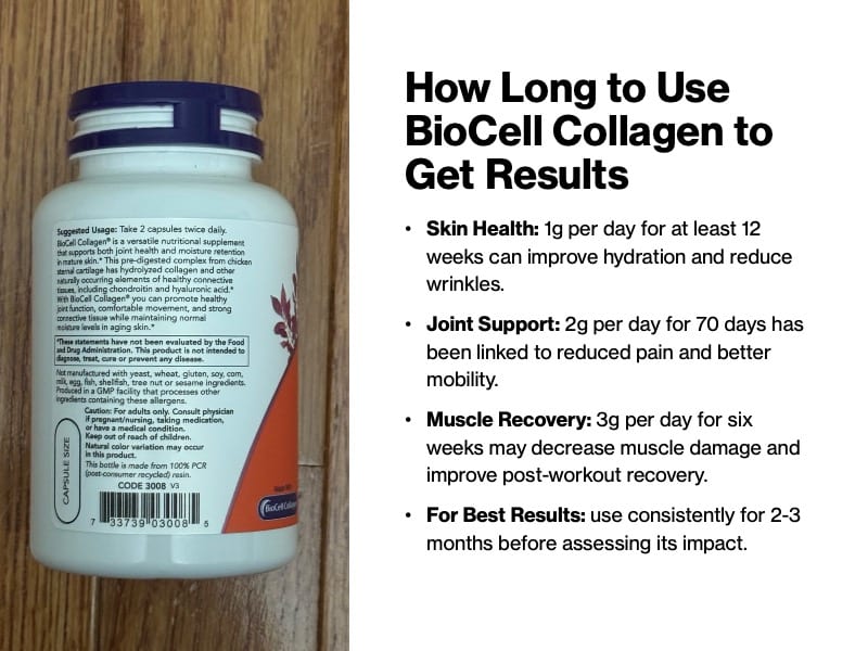 How Long to Use BioCell Collagen to Get Results