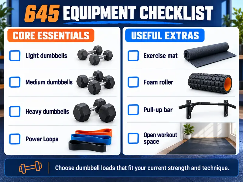 645 Workout Program Equipment Checklist