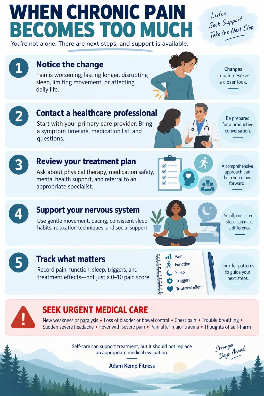what to do if chronic pain is too much too handle at home