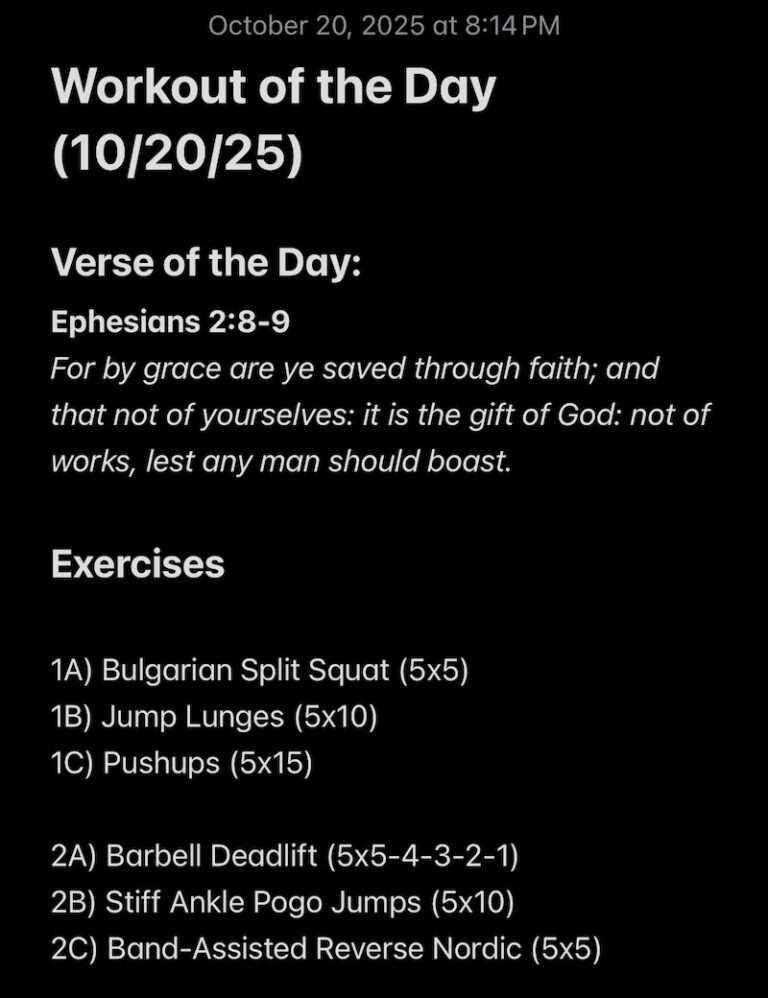 10-20-2025 Workout of the Day