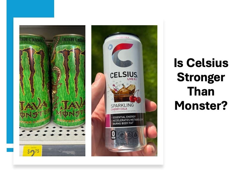 does celsius have more caffeine than monster