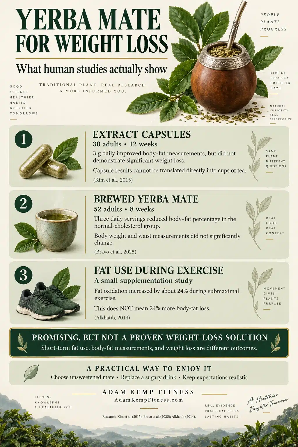 Benefits of Yerba Mate for Weight Loss Infographic