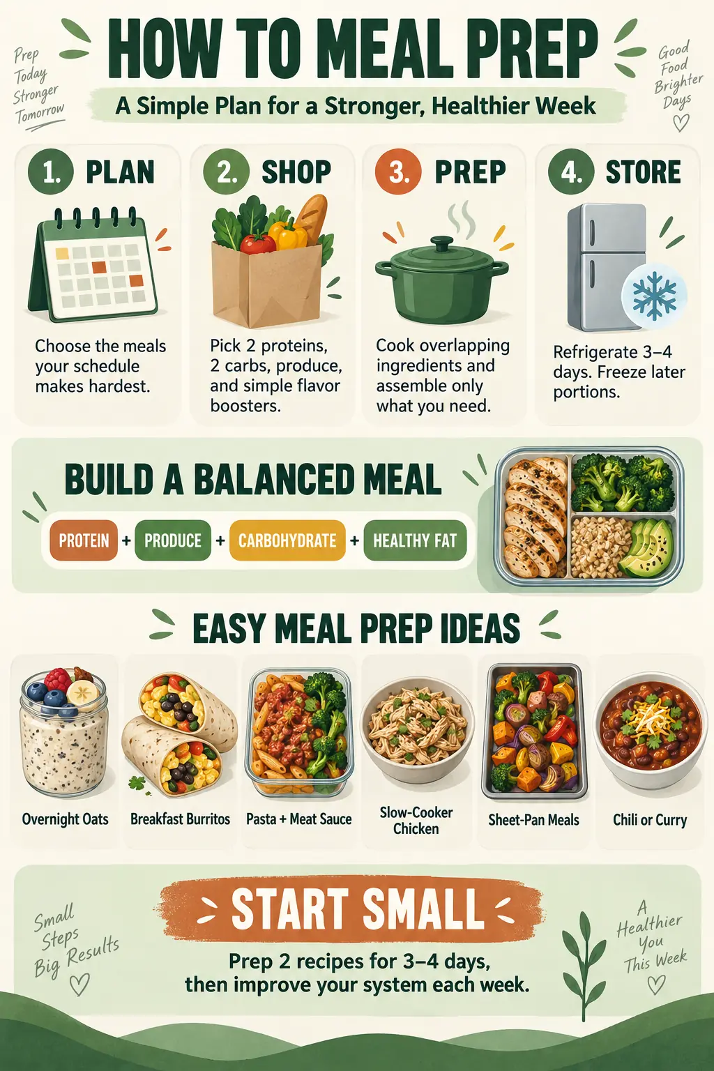 How to Do Meal Prepping Infographic