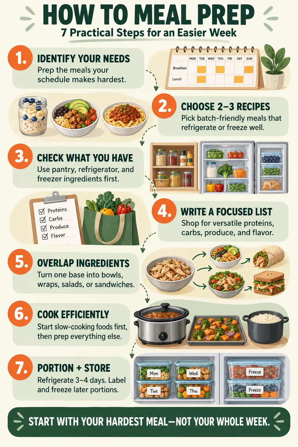 Infographic Guide on How to Do Meal Prep
