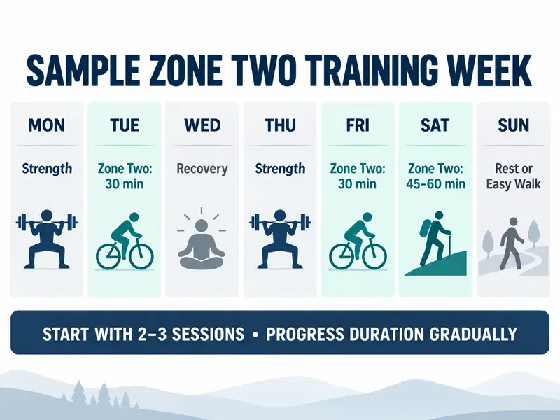 Sample Zone 2 Weekly Training Plan