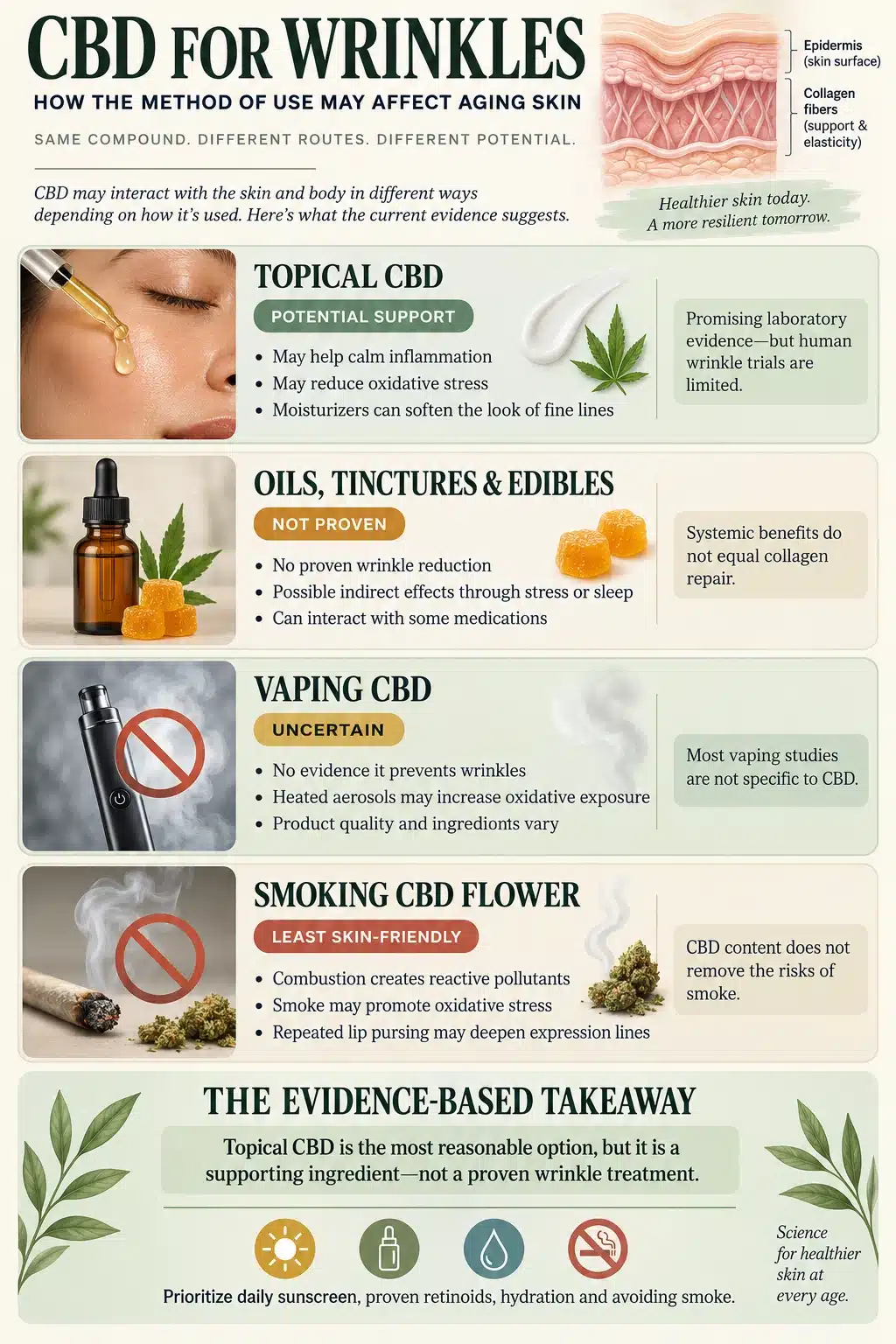 does cbd reduce wrinkles infographic