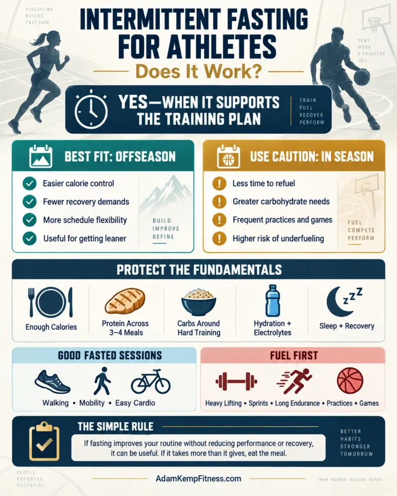 intermittent fasting for athletes infographic