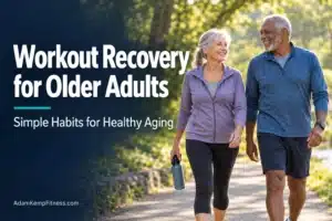 Older adults walking together outdoors, illustrating active workout recovery for older adults